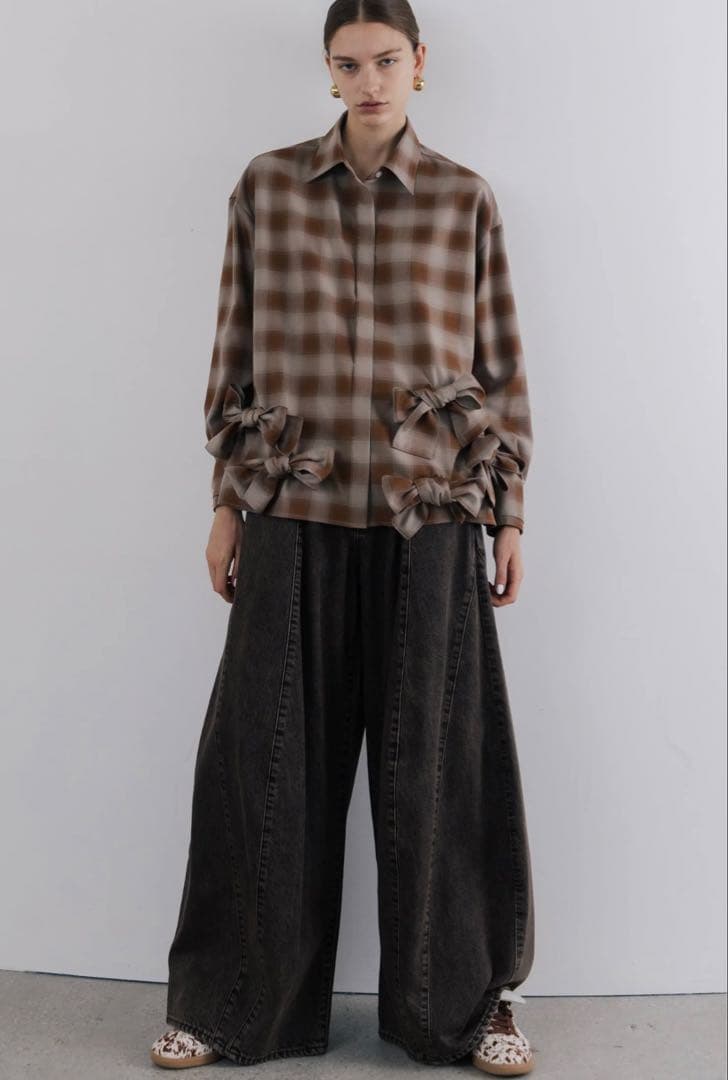 【新品】THE TOÉ Santorini Denim Pants-brown