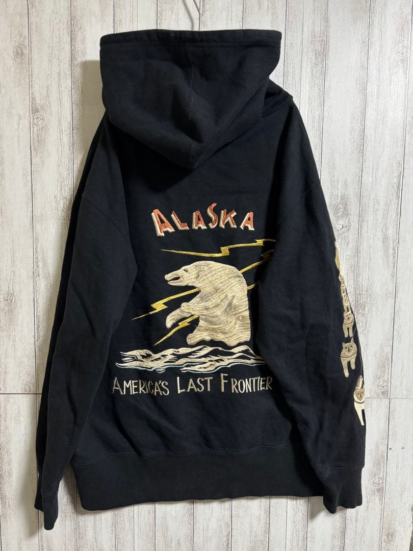 テーラー東洋 BEAMS 別注 パーカー ALASKA 刺繍 ブラック