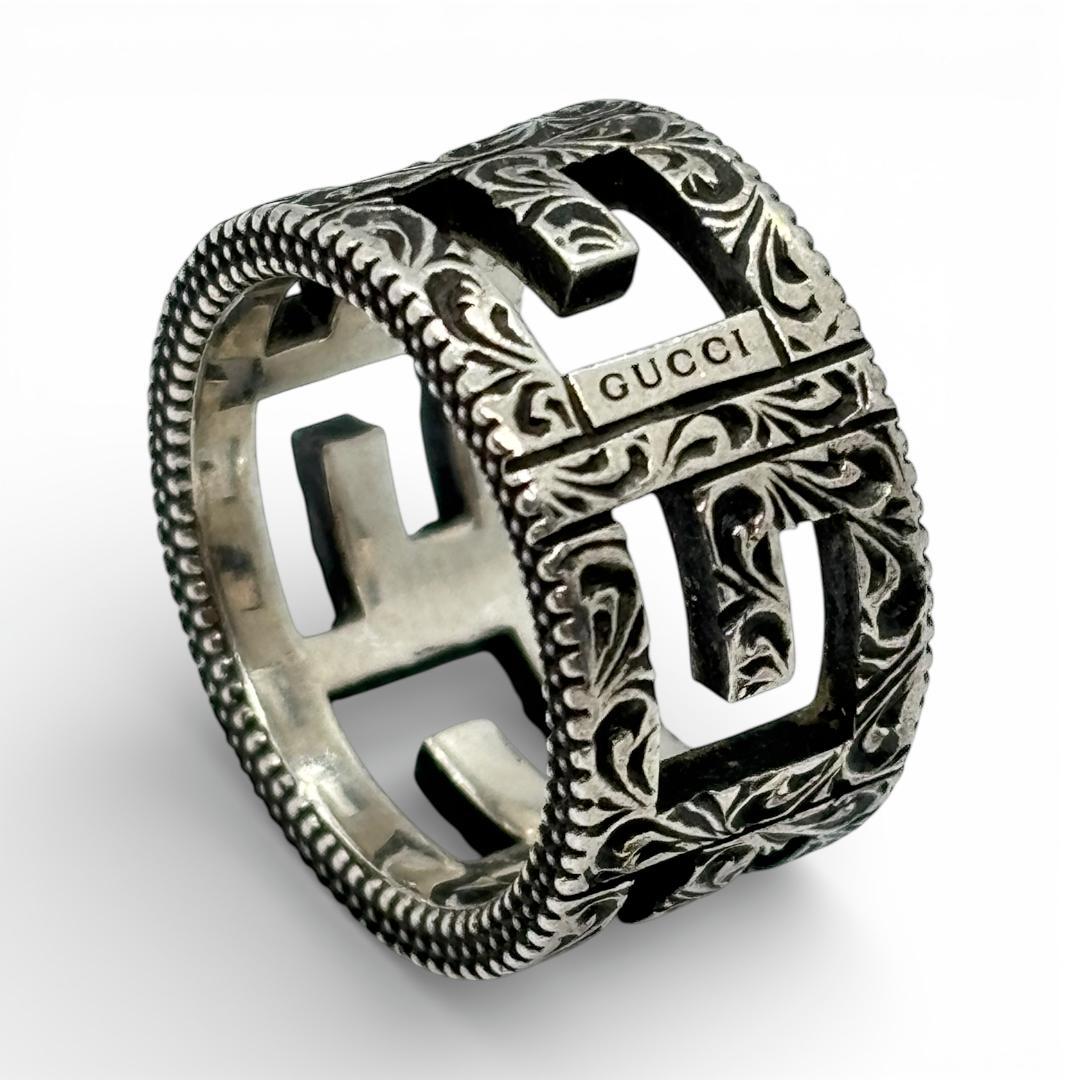 美品】GUCCI アラベスク スクエアG リング 12号 シルバー 925 - メルカリ