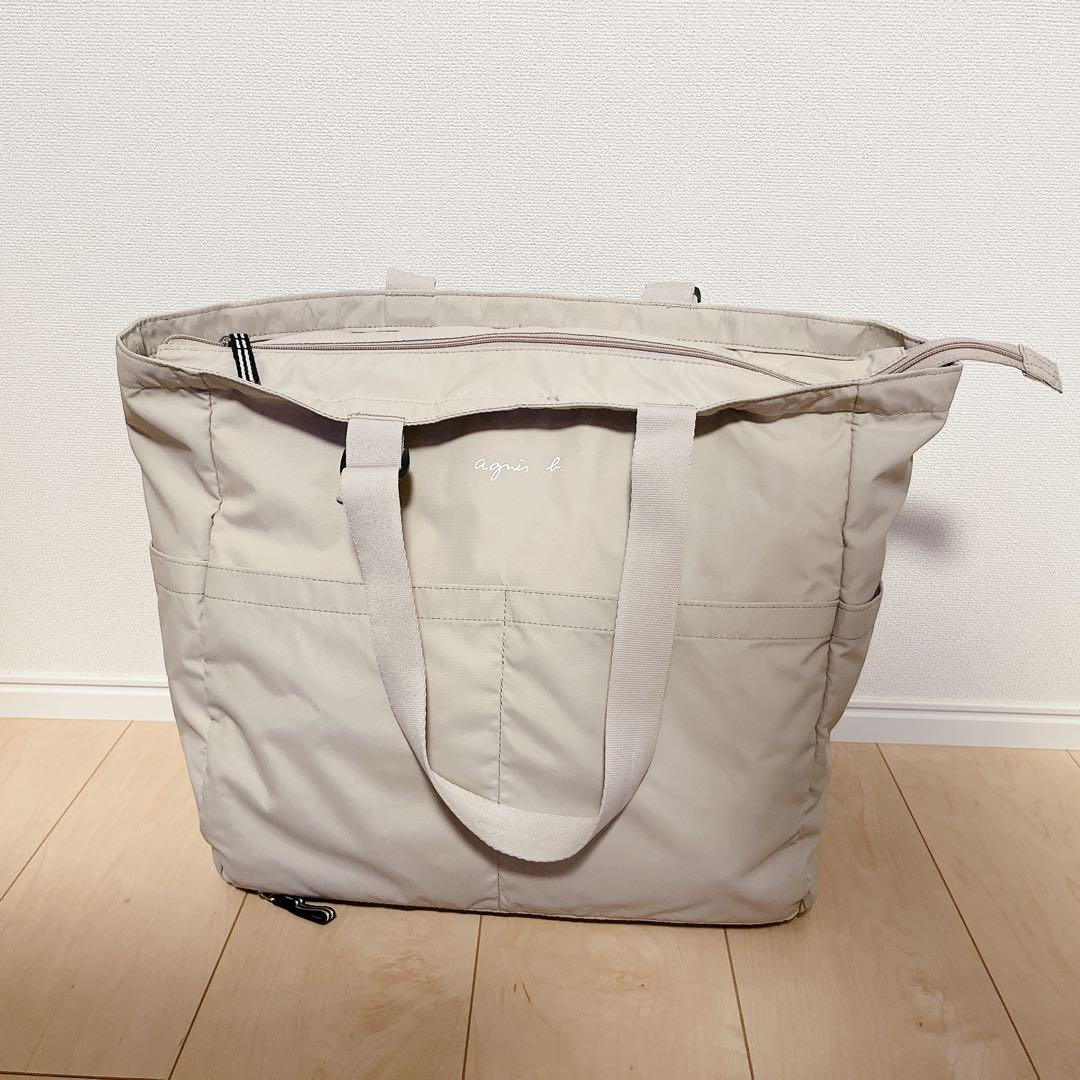 agnes b マザーズリュック ベージュ
