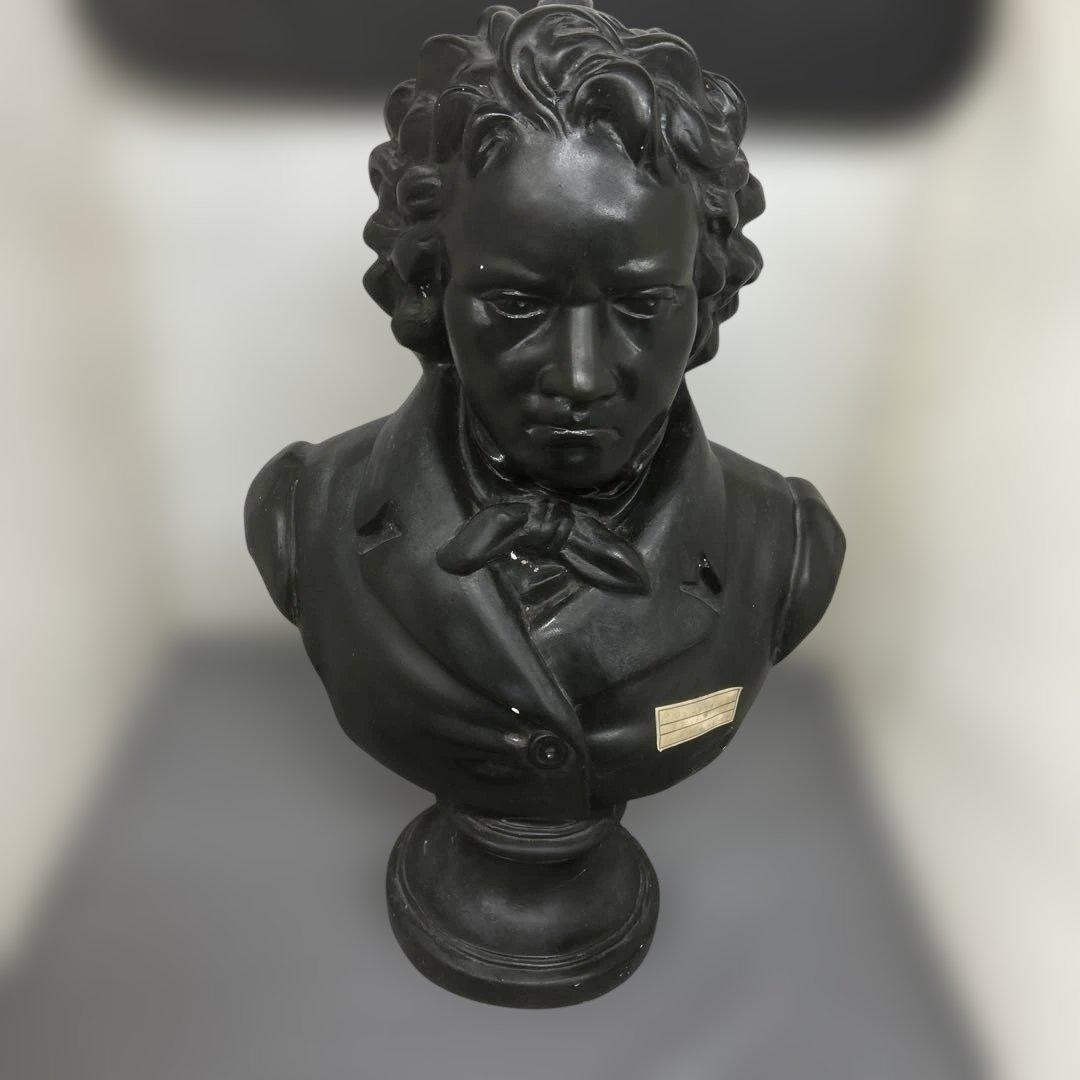ベートーヴェン 黒陶器胸像 約55cm