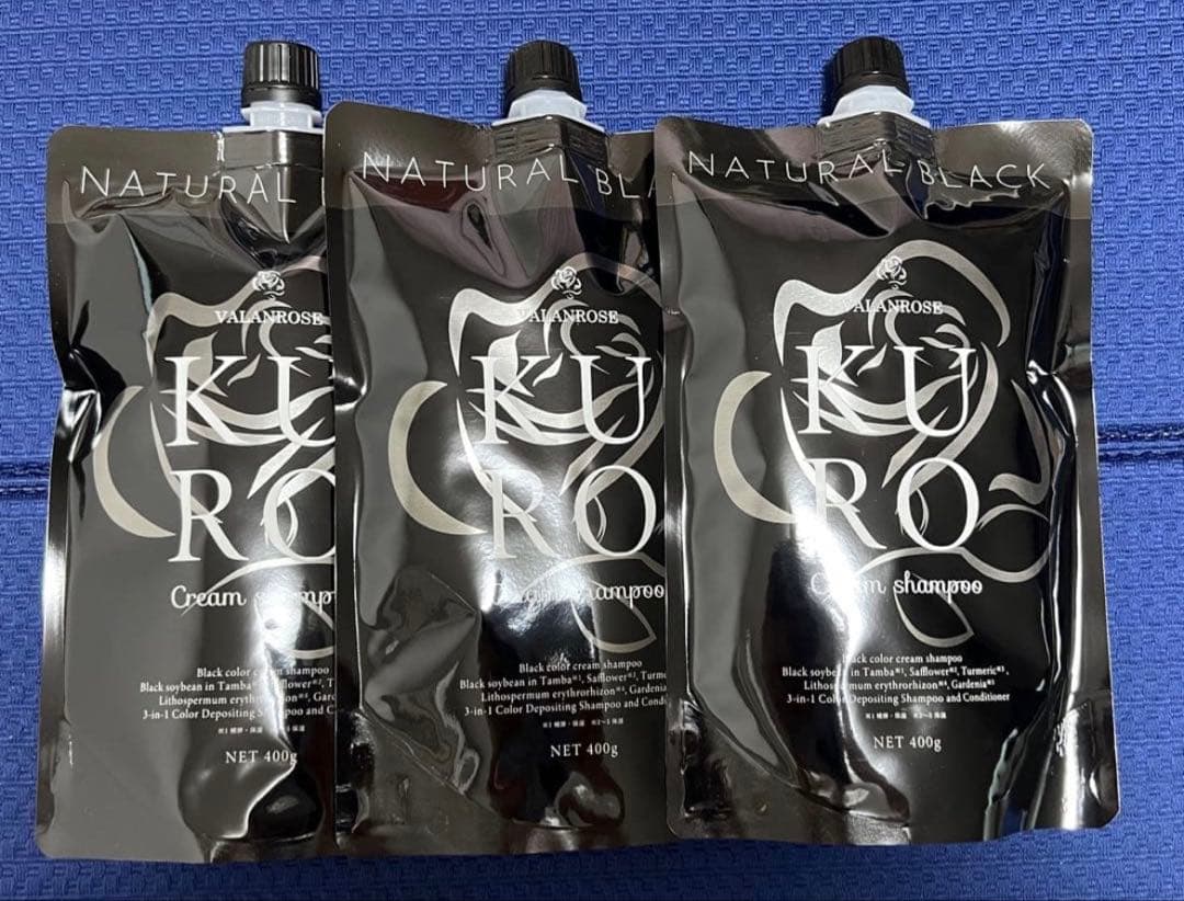 バランローズ KURO クリームシャンプー ナチュラルブラック　3本セット