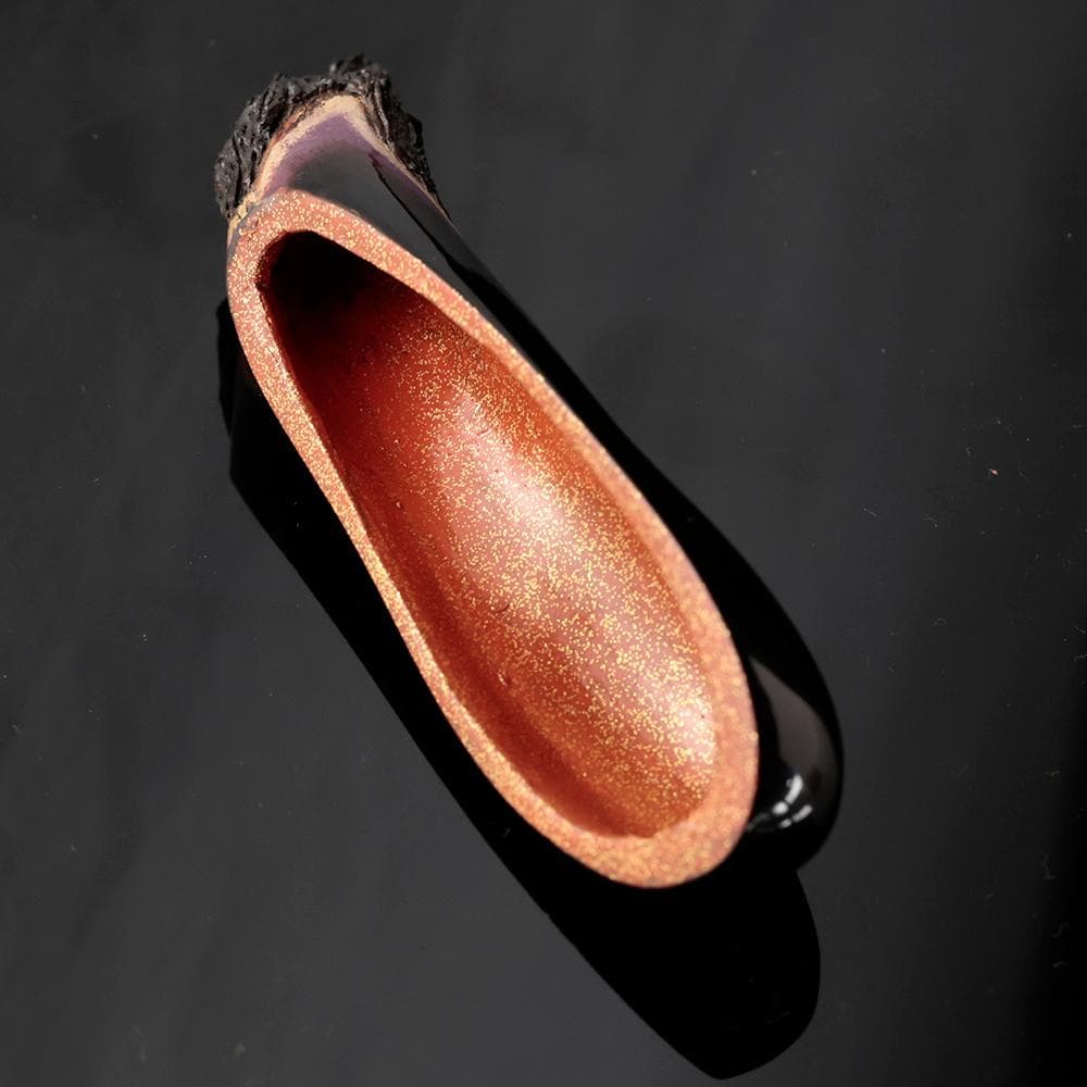 新品 輪島塗 要人作 脱乾漆 茄子 香合壱 内梨子地 共箱 共布 略歴