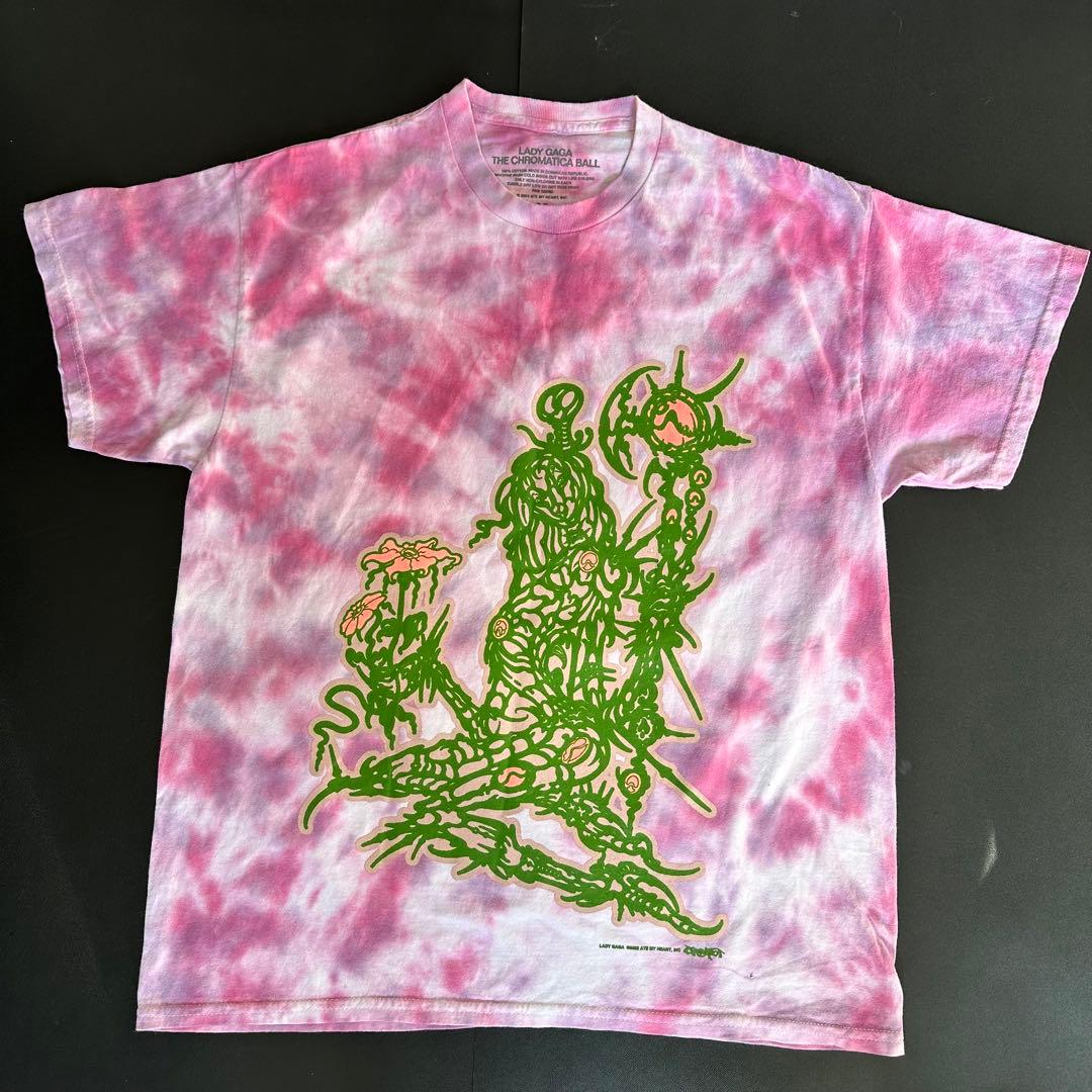 レディガガ　Tシャツ　ツアーグッズ　ツアーTシャツ　タイダイ