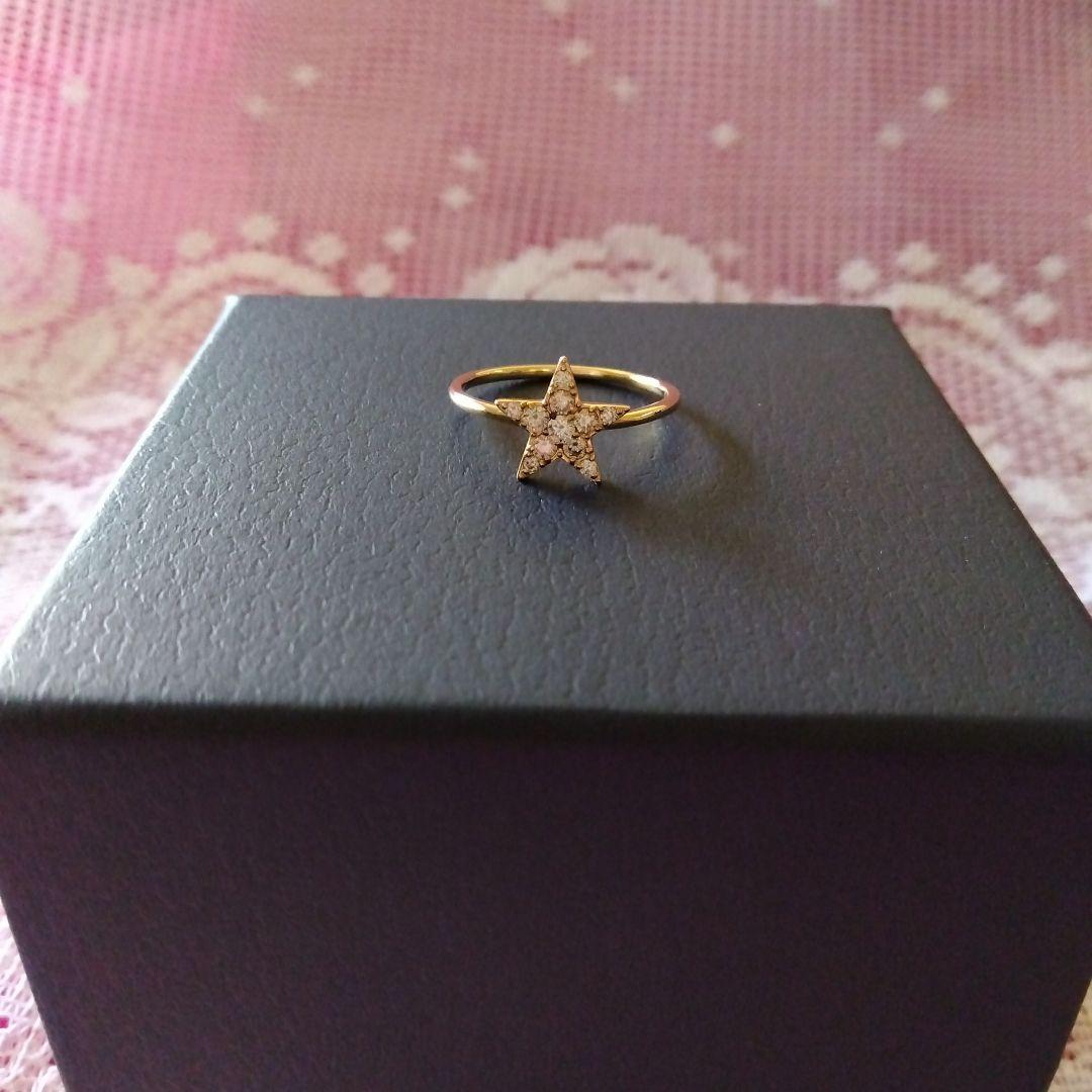 うーしゃん様専用】 シャンパンカラーダイアモンド 18KYGスターリング