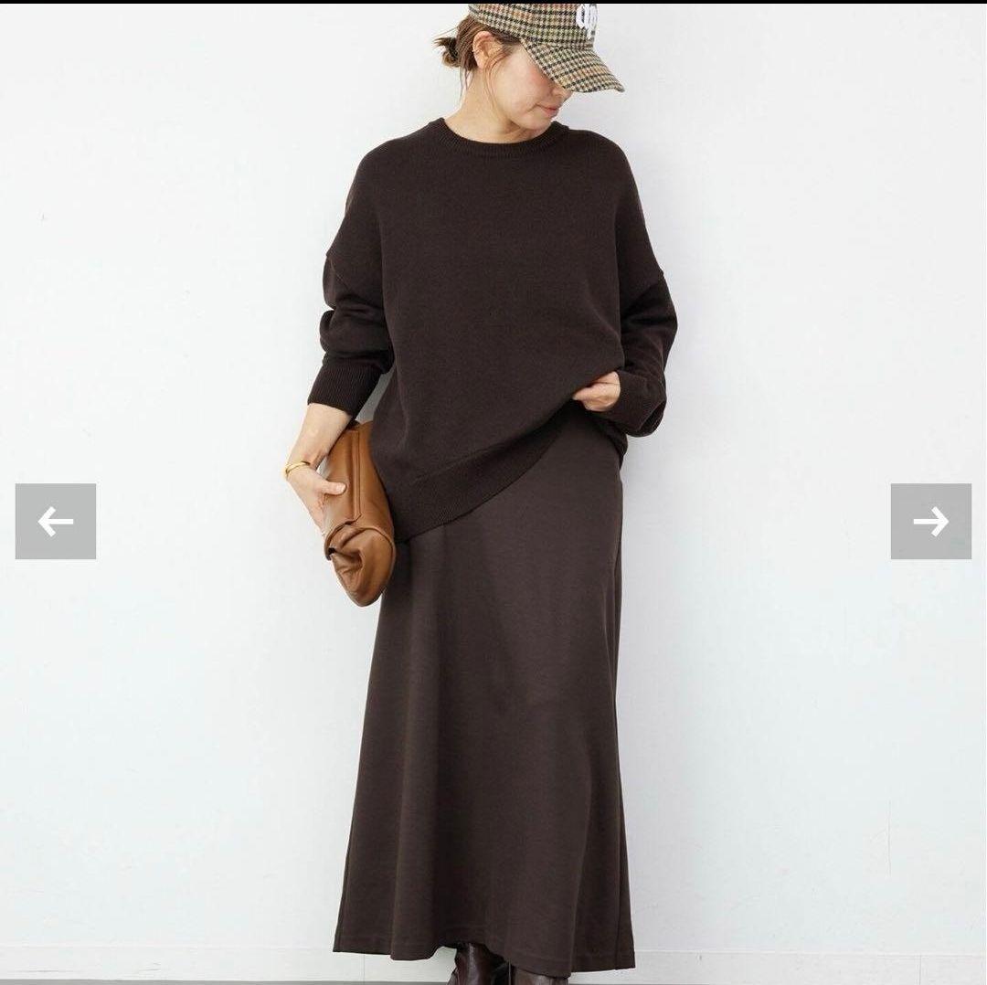 ドゥーズィエムクラスNewJerseyFlareスカートEVERYILIKE茶色