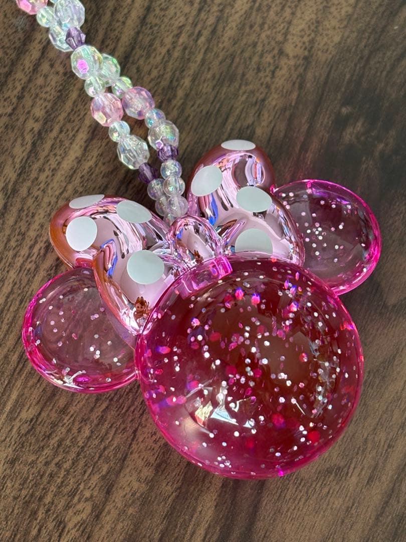 ディズニー ミニー 光るおもちゃ ネックレス パルパル－ザ ピンク
