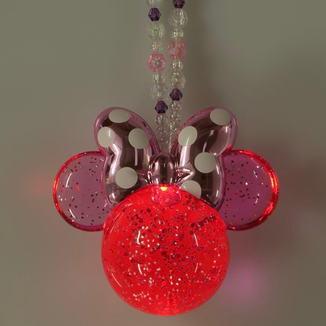 ディズニー ミニー 光るおもちゃ ネックレス パルパル－ザ ピンク