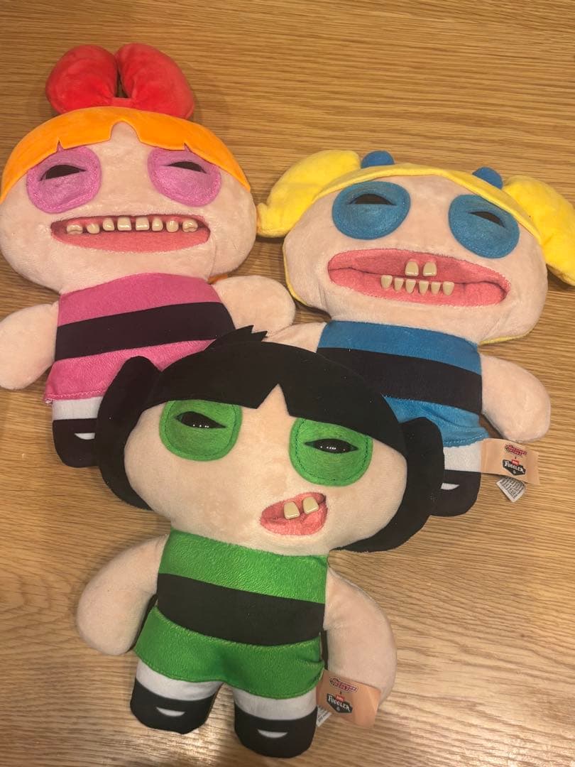 ファグラー　パワーパフガールズ　ぬいぐるみ　3点セット FUGGLER】ファグラー＆パワーパフガールズの夢のコラボがヴィレヴァン
