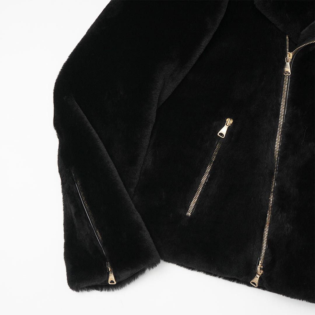 新品同様 エンメティEMMETI GIRO MERINOS ムートン 黒 48 - メルカリ