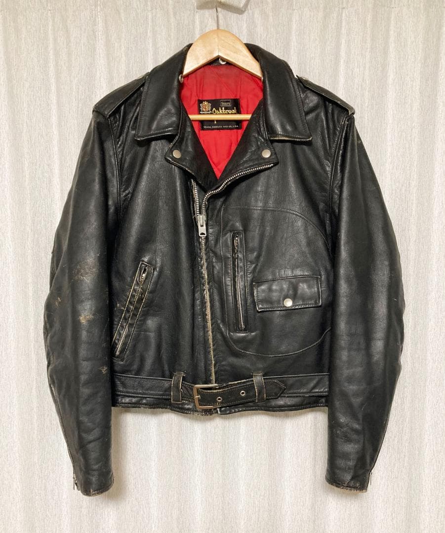 50s-60s SEARS Oakbrook] Dポケ ダブルライダース - メルカリ