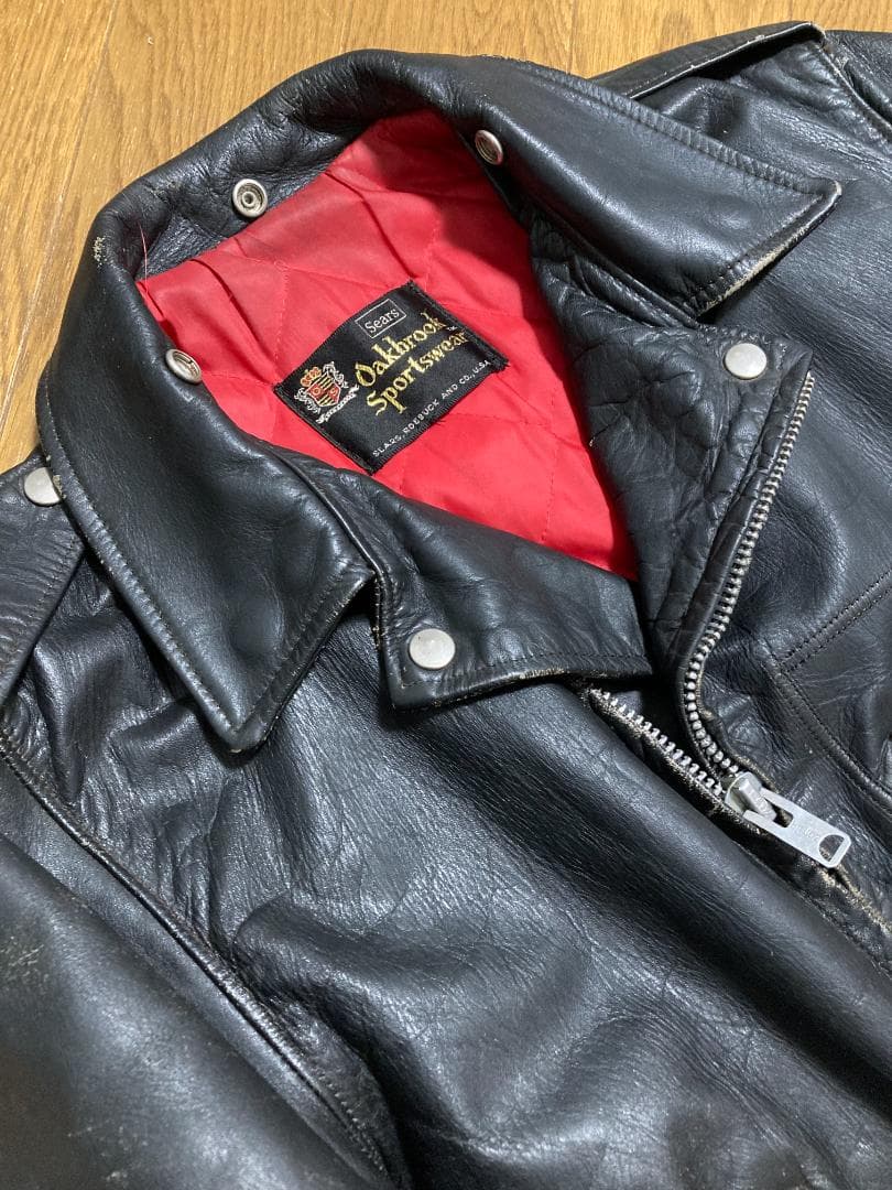 50s-60s SEARS Oakbrook] Dポケ ダブルライダース - メルカリ