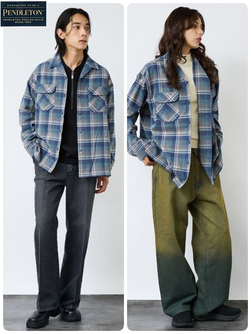 【ペンドルトン】ベイフロー　オンブレチェック　ボードシャツ　アメカジ　古着