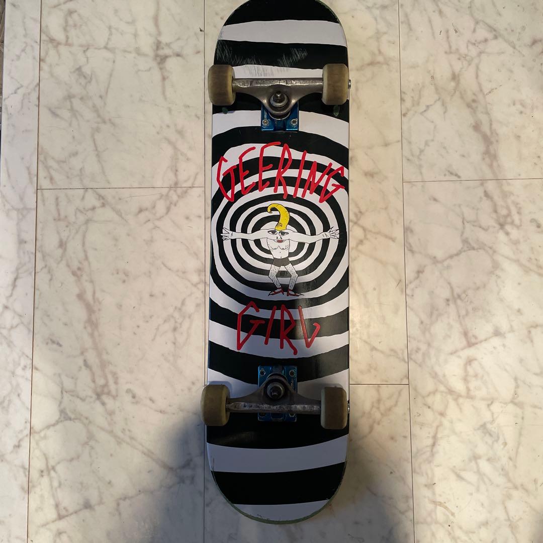 Girl ストライプデザイン スケートボード　おまけつき