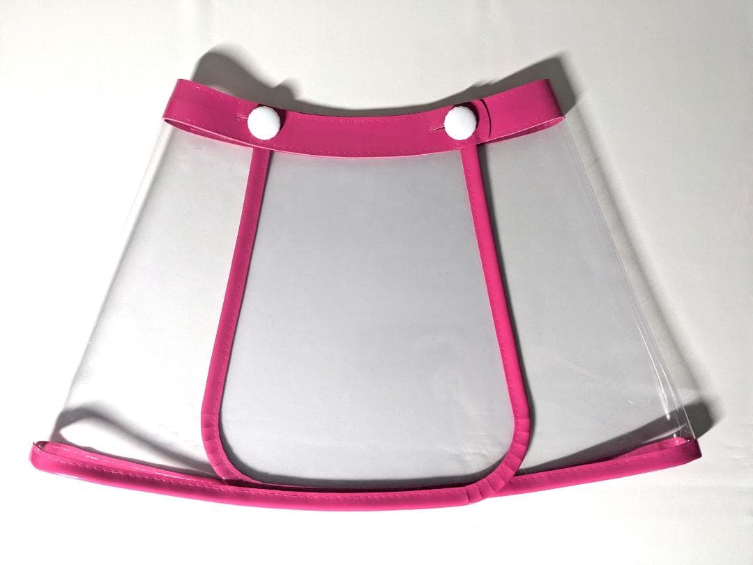 櫻 ビニール巻きスコート 透明×ピンク 丈28.5 2509