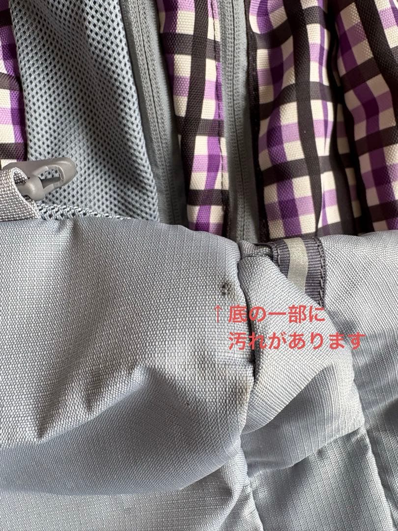 ザノースフェイスSUNNY CAMPER 40リュック 紫と白のチェック柄 ザ