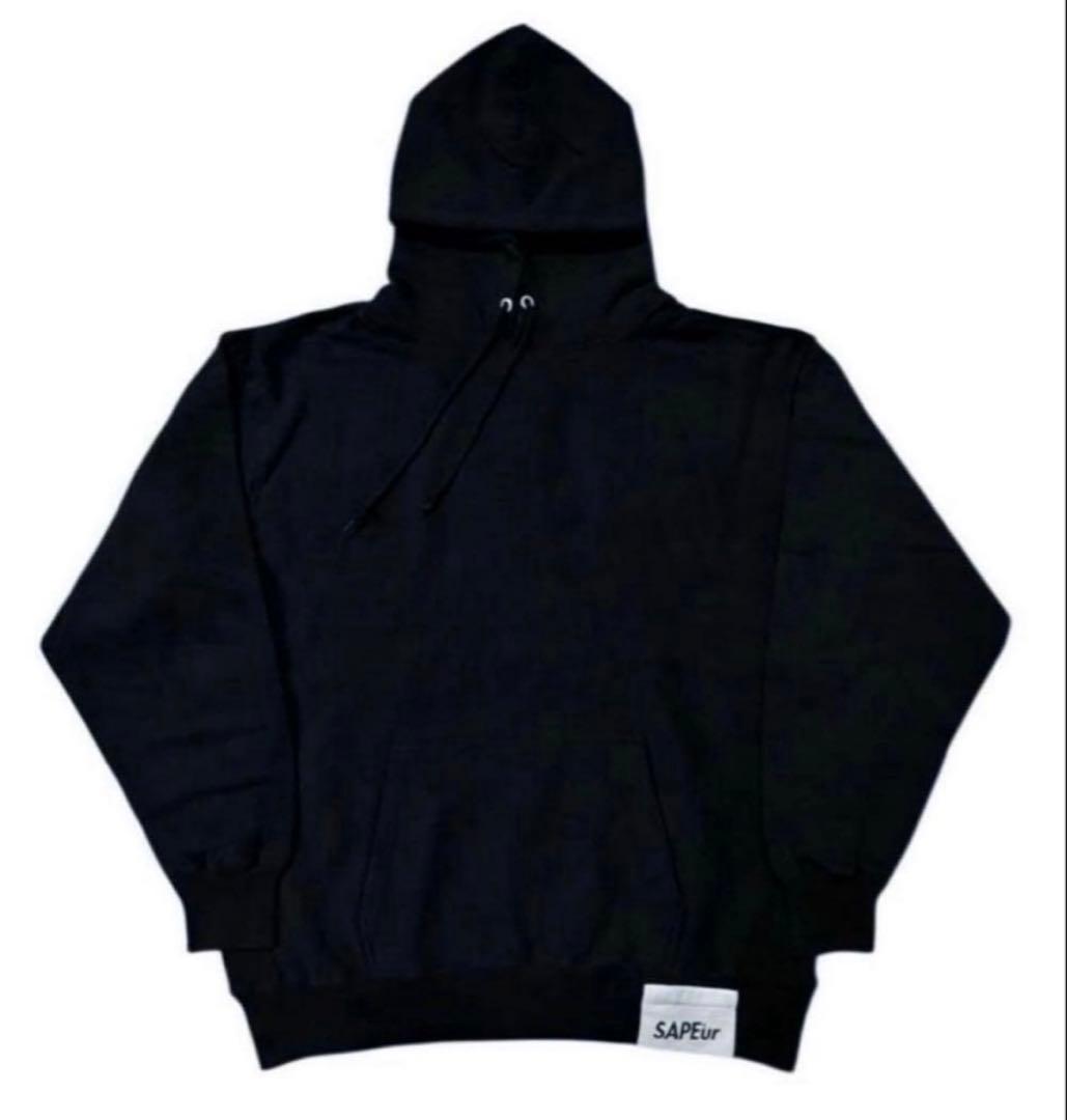SAPEur フード付き黒パーカー ワンサイズ