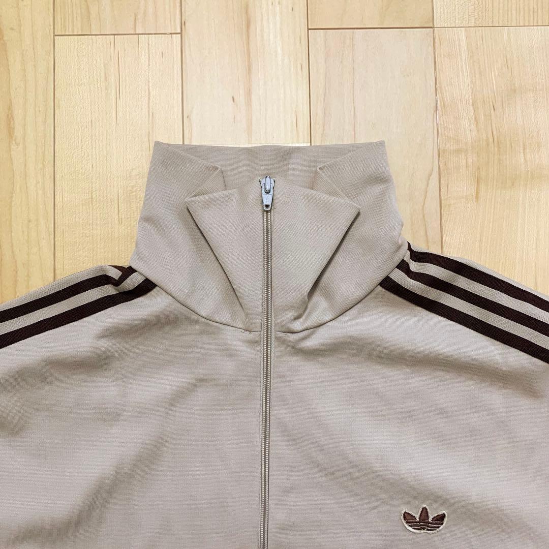 80s デサント製 adidas トラックジャケット ベージュ ブラウン L