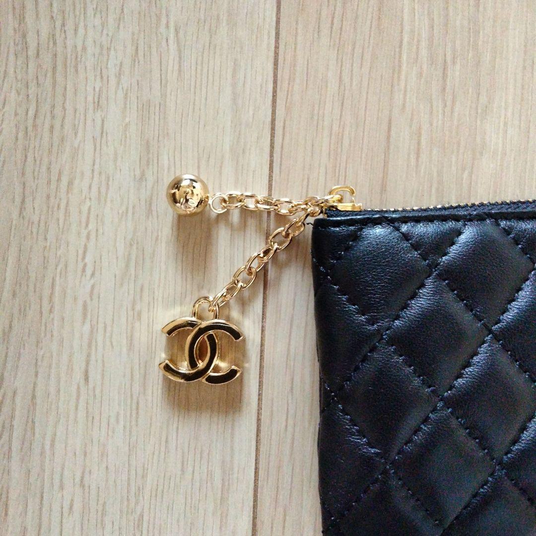 CHANEL 】ブラック レザー コインケース カード収納付き ノベルティ