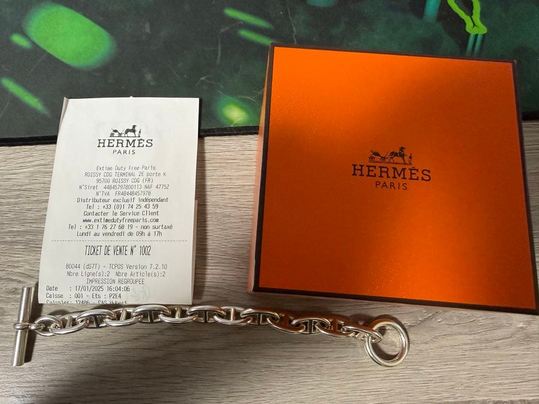 【超美品】 HERMES エルメス シェーヌダンクル GM 12コマ HERMES（エルメス） シェーヌダンクル 12コマ ブレスレット シルバー