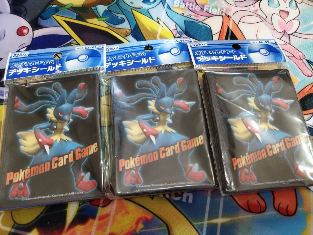 匿名配送無料　新品未開封品2014年発売メガルカリオex　デッキシールド96枚 メガルカリオex【MA】{228/193} - カードラッシュ[ポケモン]