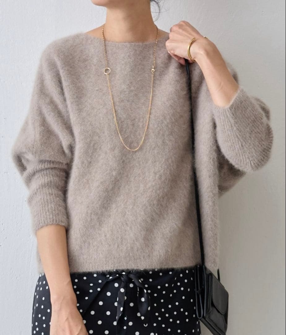 BEARDSLEY　FOXウールドルマンニット モカ　Fサイズ