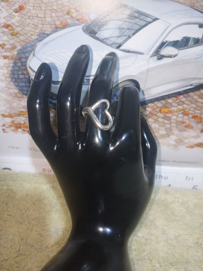 ティファニー　エルサペレッティ　オープンハートリング SV925　12号