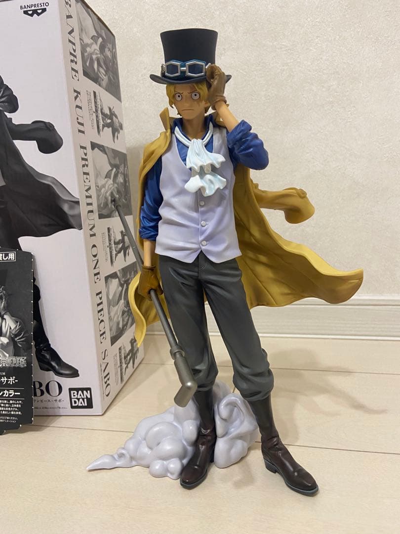 箱・半券つき】バンプレくじ ワンピース サボ フィギュア A賞 ブラシ