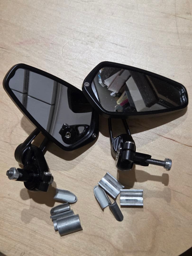 CRG ブラックミラー バーエンドミラー