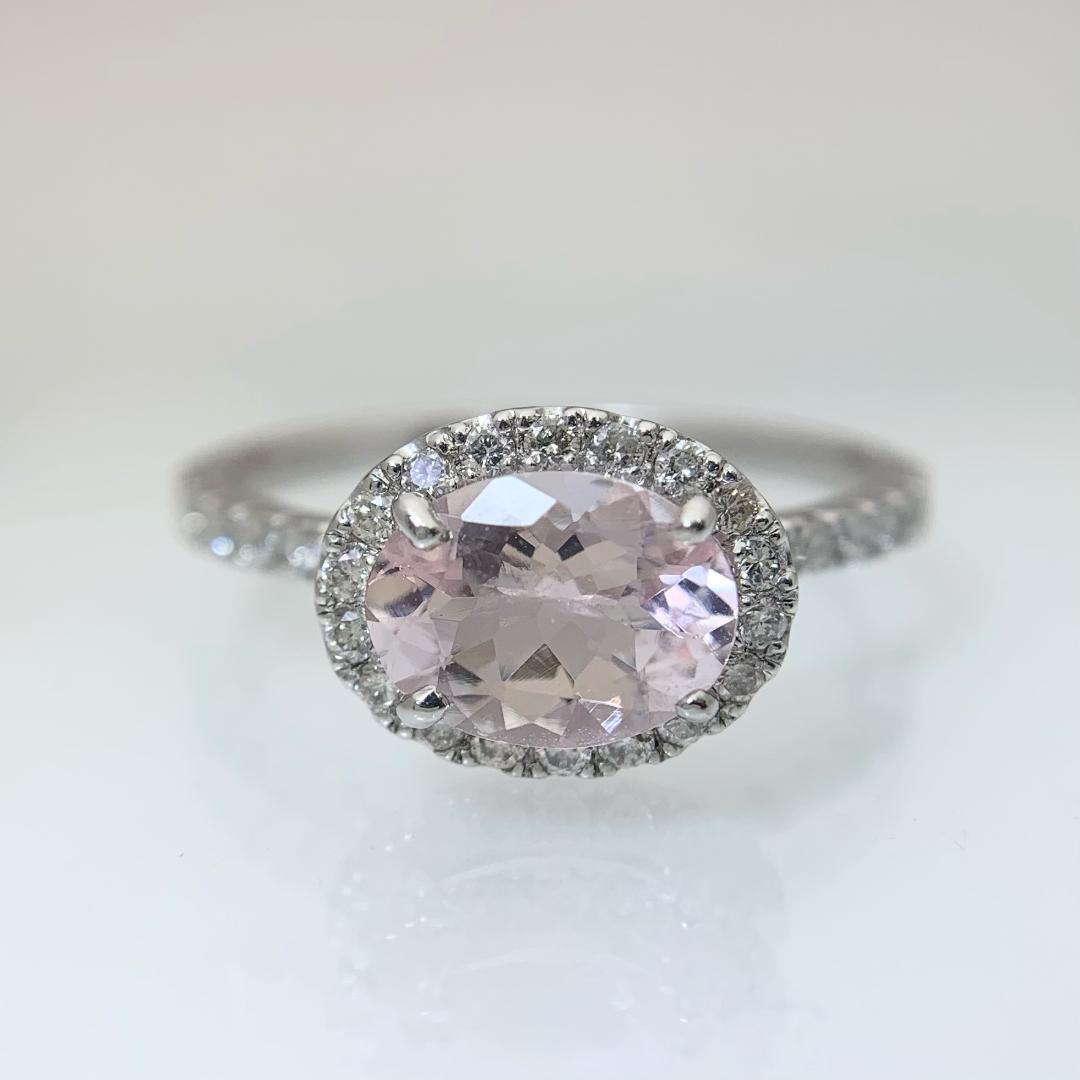 新品 モルガナイト ダイヤモンド リング 1.05ct Pt950