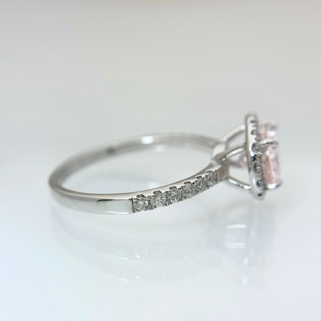 新品 モルガナイト ダイヤモンド リング 1.05ct Pt950