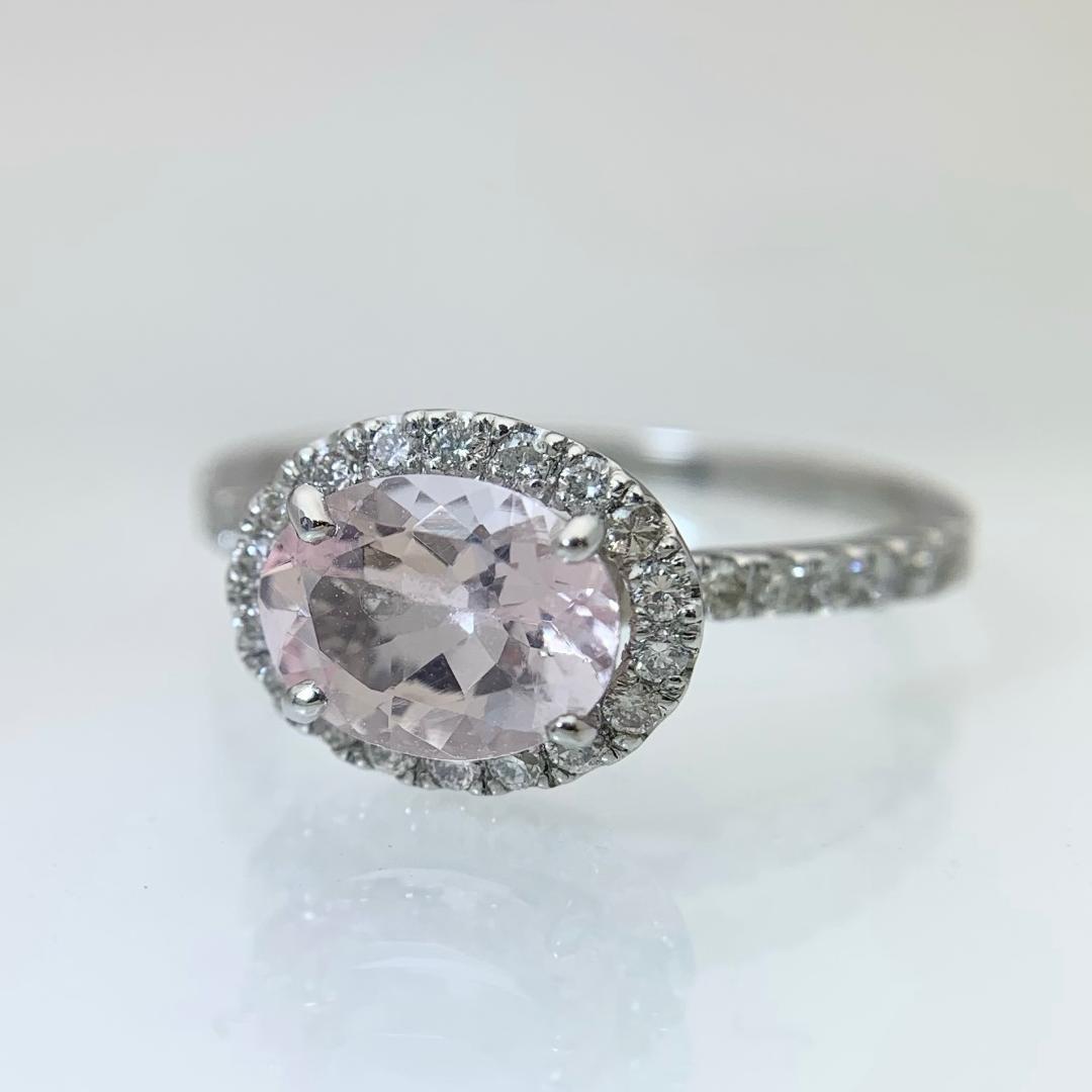 新品 モルガナイト ダイヤモンド リング 1.05ct Pt950