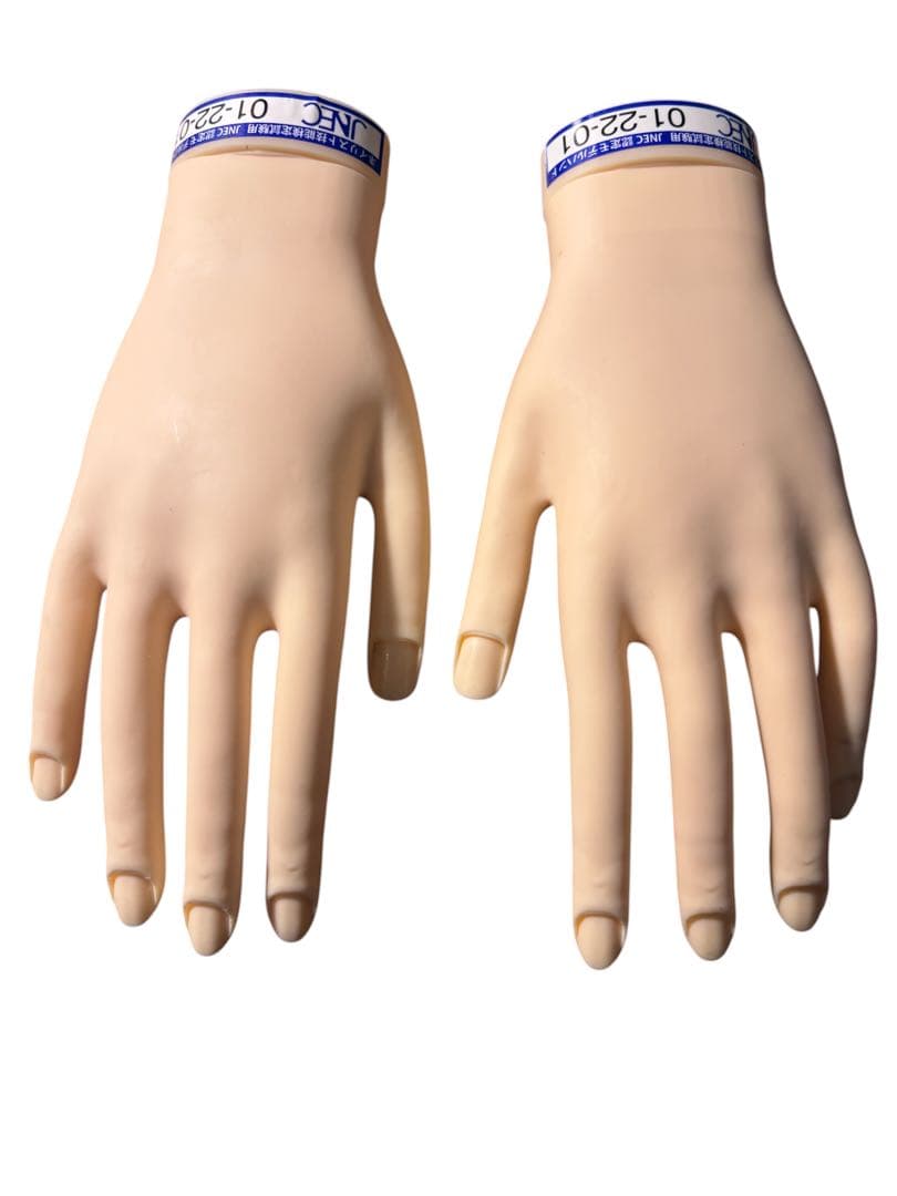 【美品】ネイリスト技能検定試験モデルハンド JNEC認定モデルハンド（両手） 滝川（TAKIGAWA） JNEC認定ハンド STモデルハンド 右手 ネイルチップ