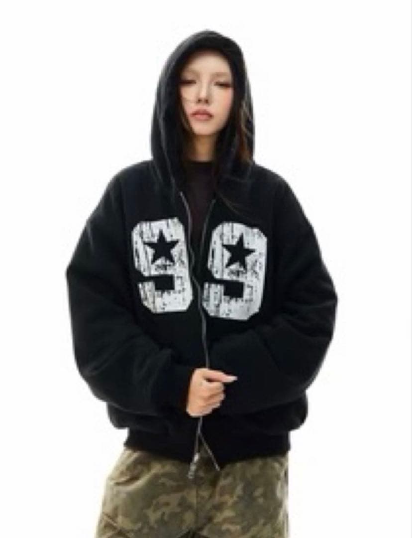 QS86人気商品フリースライニング フード付きパーカー 99