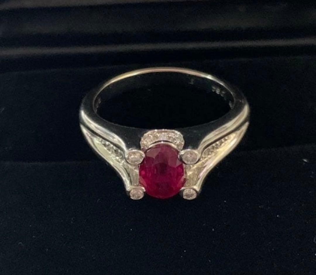 ⭐️本日限定値下げ⭐️ビルマ産ルビー　天然ルビー（宝石鑑別書付き）プラチナリング