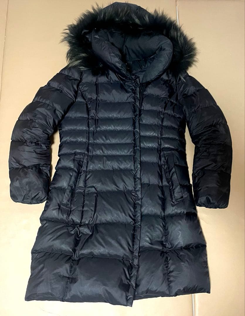 23区 3way ロング ダウンコート ファー ラクーン ブラック 40