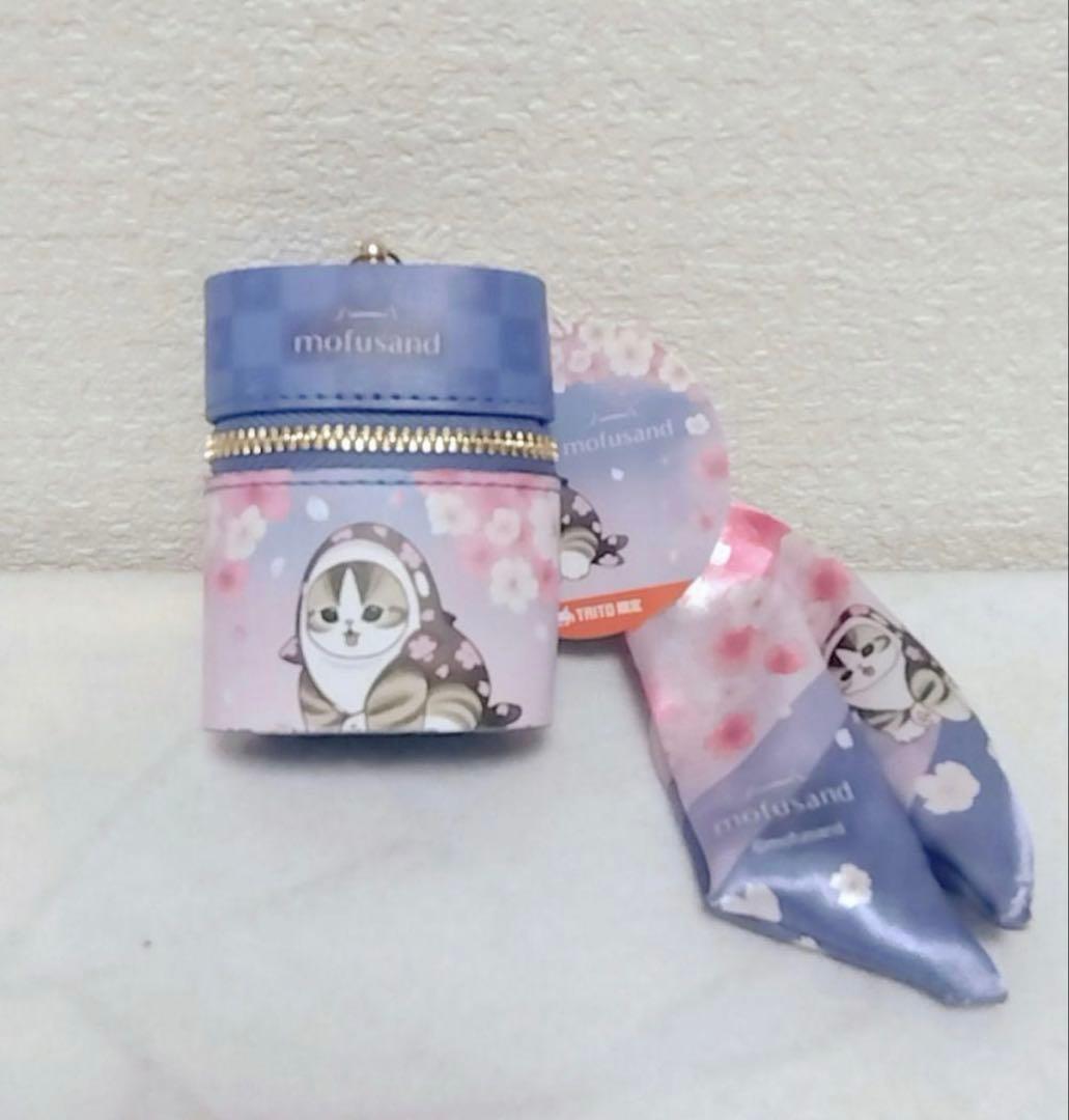 モフサンド mofusand スカーフチャーム付きポーチ 桜満開 タイトー