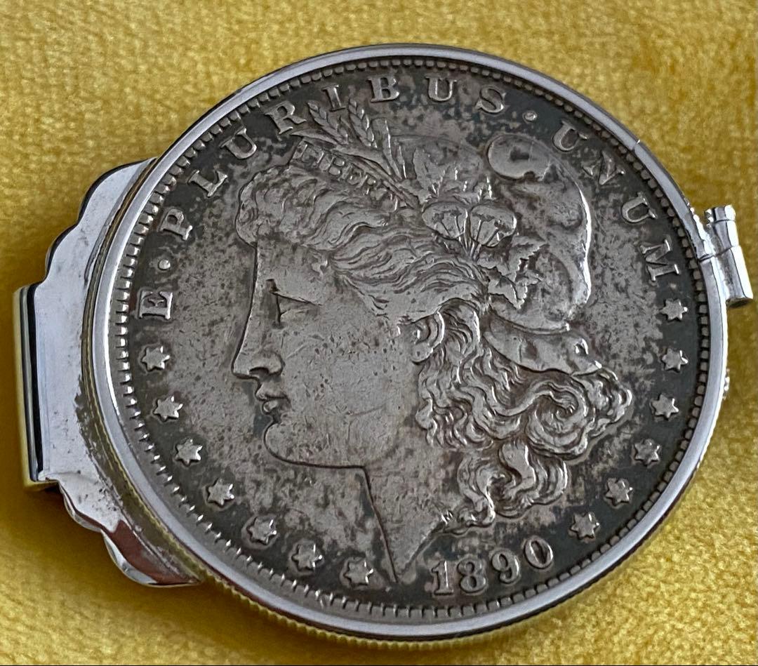 1890年製 モルガン・ダラー銀製　　　 マネー クリップ