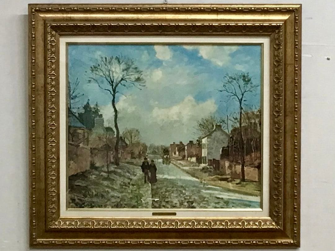 管43☆絵画☆カミーユピサロ☆ルーヴジェンヌへの道☆1872年作☆複製画☆F10