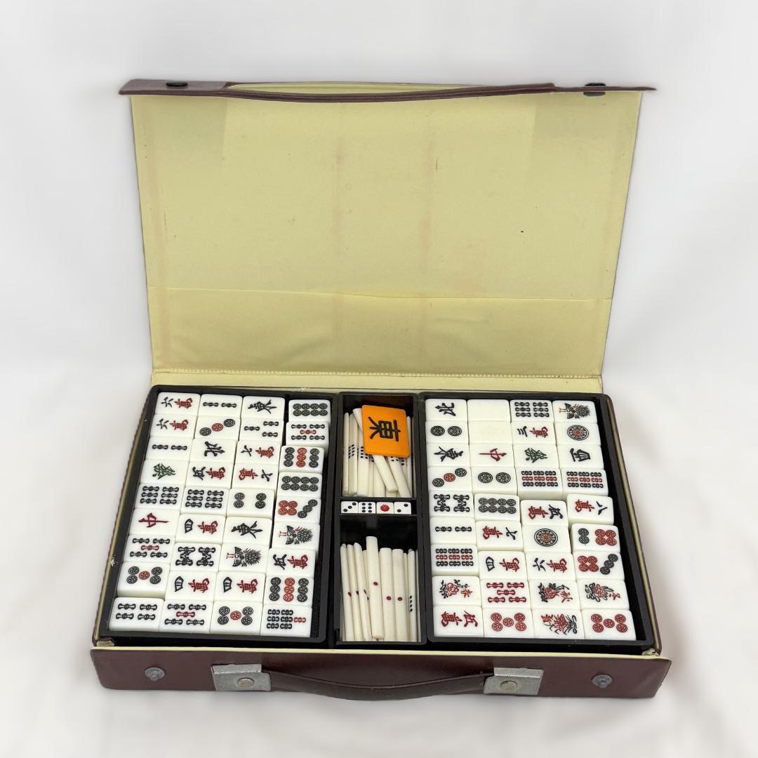 昭和レトロ 麻雀牌 一式 ケース付 コレクション 雀荘牌 ヴィンテージ