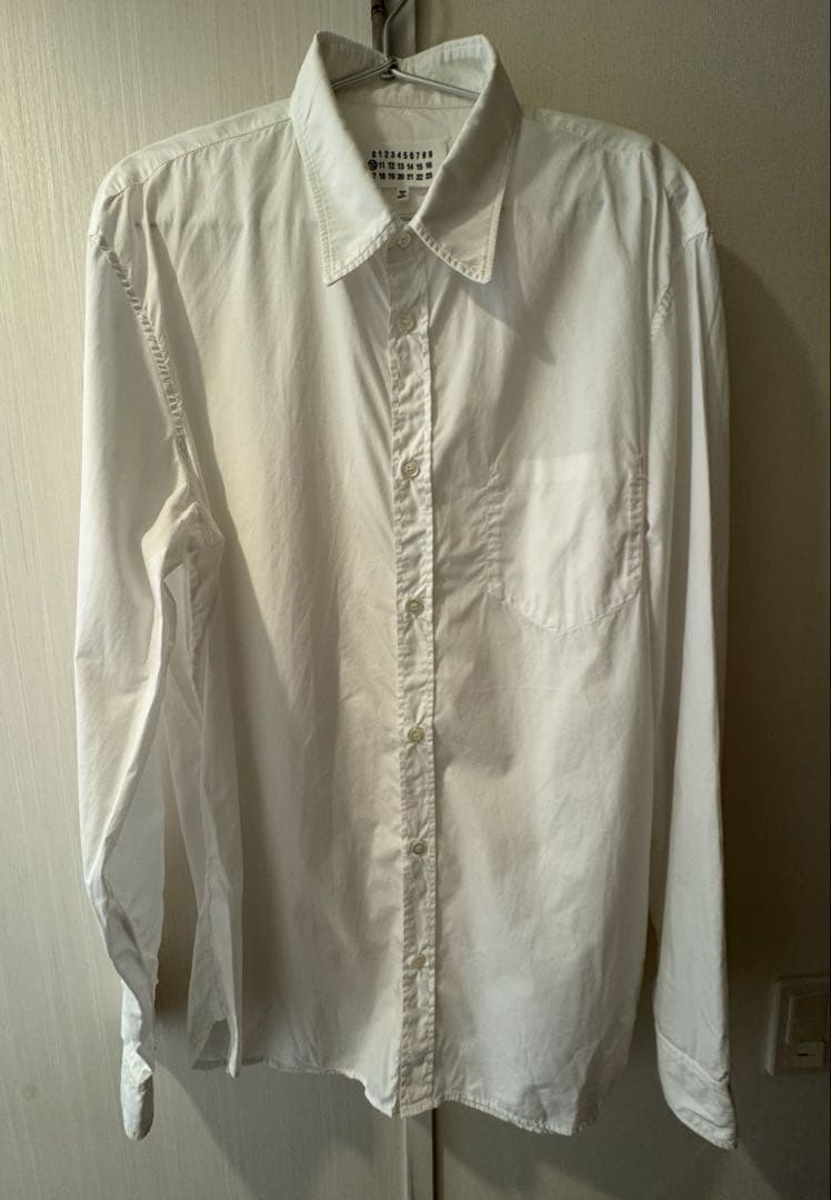 Maison margiela 10 メゾンマルジェラ ドレスシャツ　ポケット 黒38新品 メゾンマルジェラ デコルティケ ポプリン 長袖シャツ 19AW 38