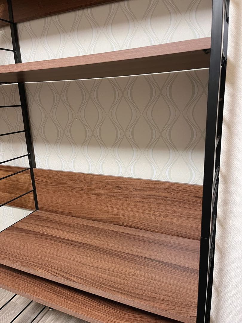 NAFCOフリーシェルフ NSヨーク ブラウン×ブラック 壁面収納 デスク