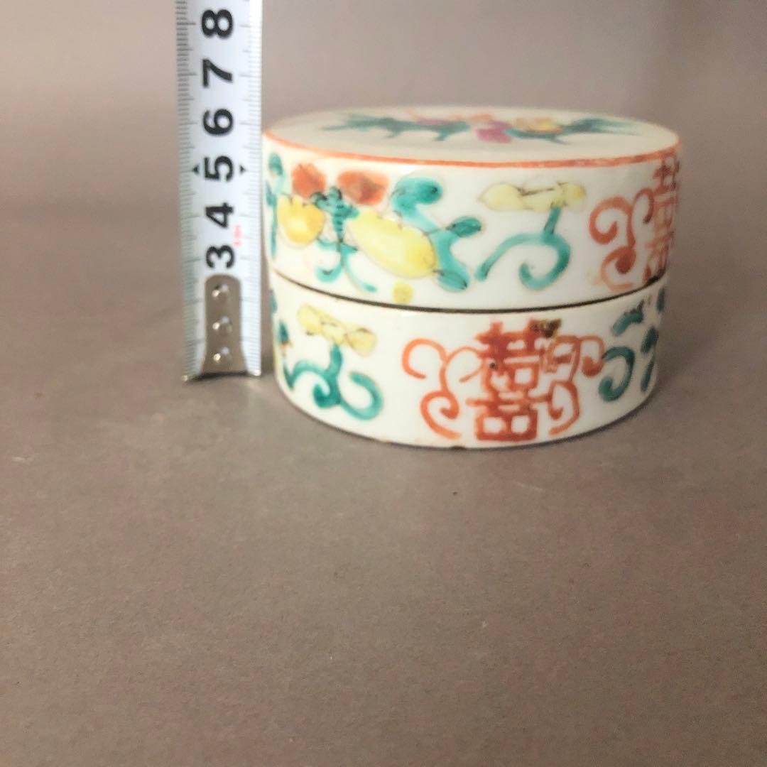 中国骨董 粉彩人物図柄 蓋物 - メルカリ