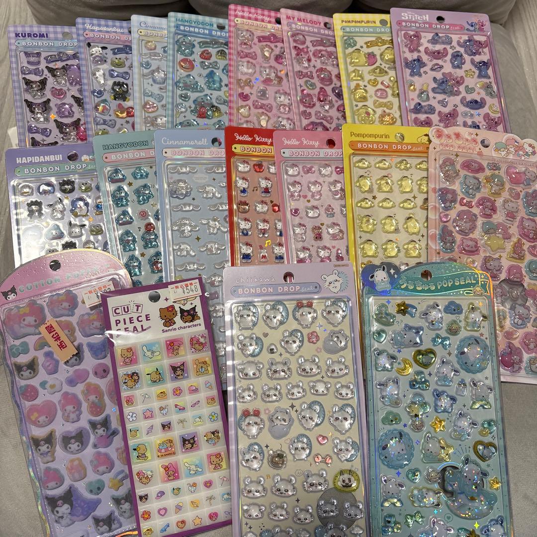 ボンボンドロップシール　サンリオ　ディズニー ちいかわ まとめ売り
