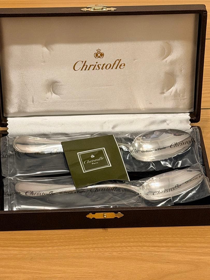 新品未開封 クリストフル パール スタンダード スプーン 2本 銀