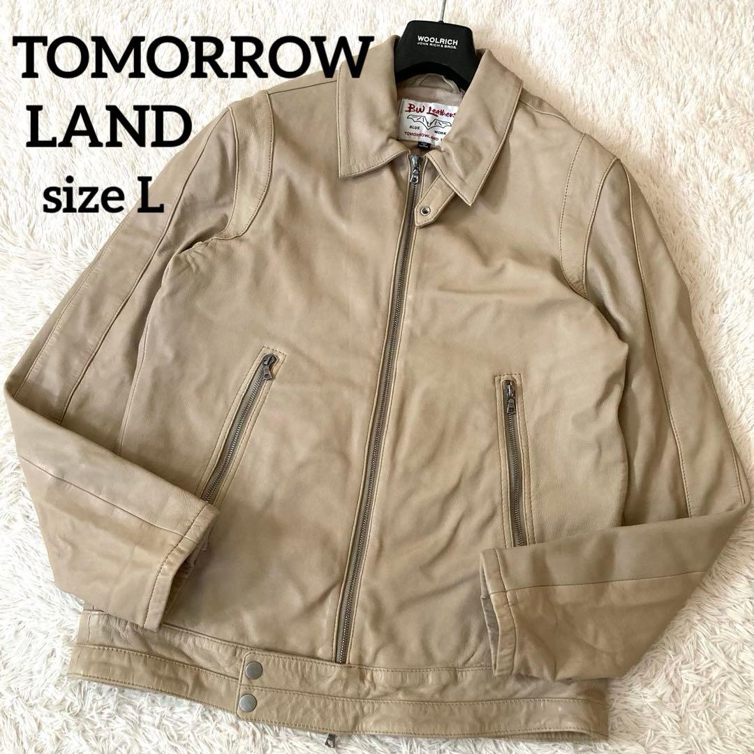 ✨羊革✨ラムレザー トゥモローランド シングルライダース レザージャケット L 別注】DENIM×TOMORROWLAND ラムレザー シングル