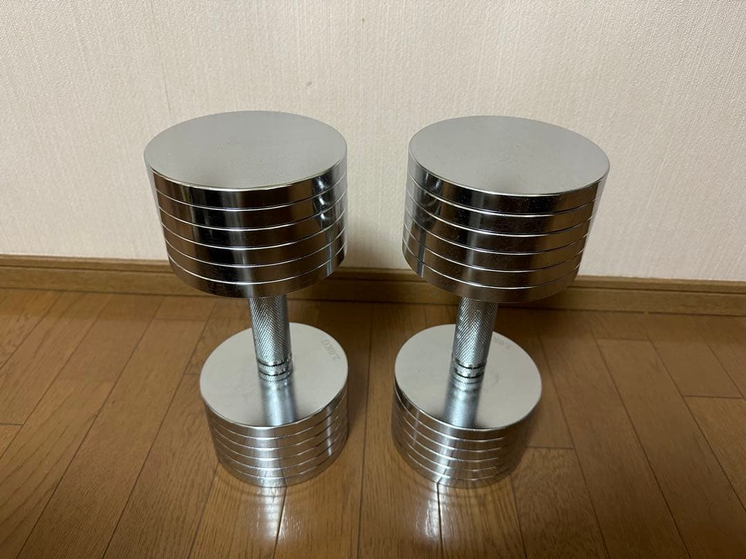 Northdeer クロームメッキダンベル 25kg×2可変式 1個購入も可