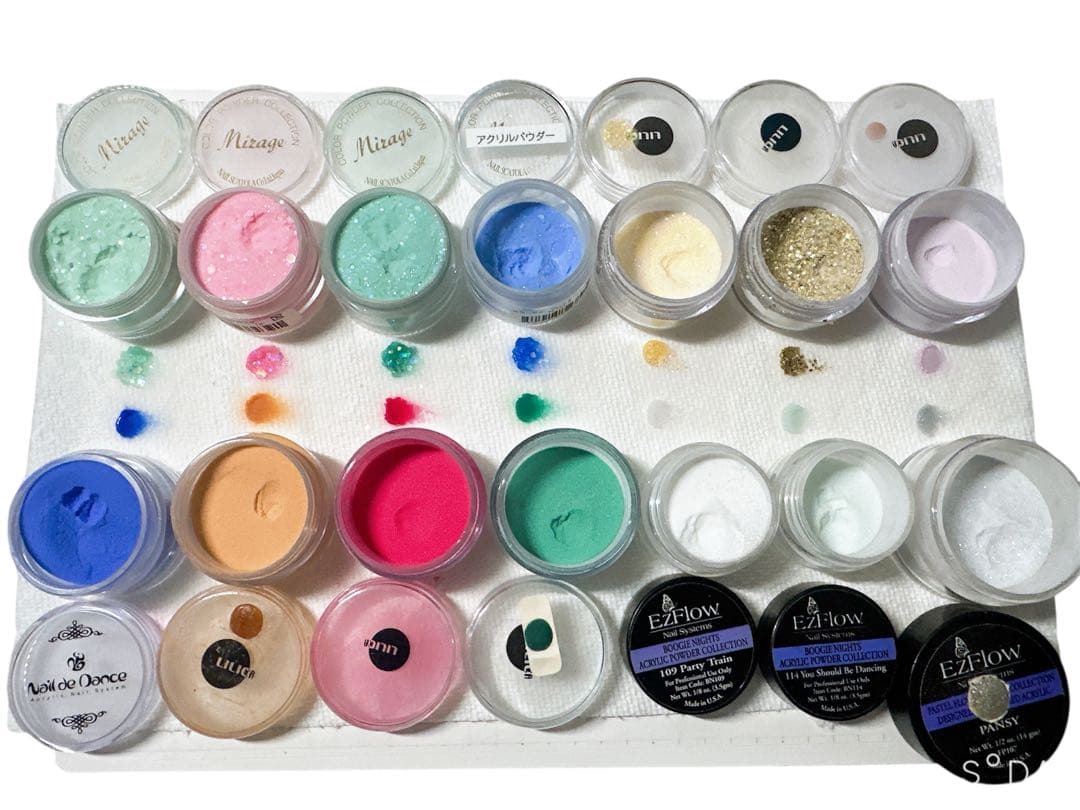 スカルプ用パウダーEZ Flow 、ミラージュ、リリカなどアクリルパウダーセット