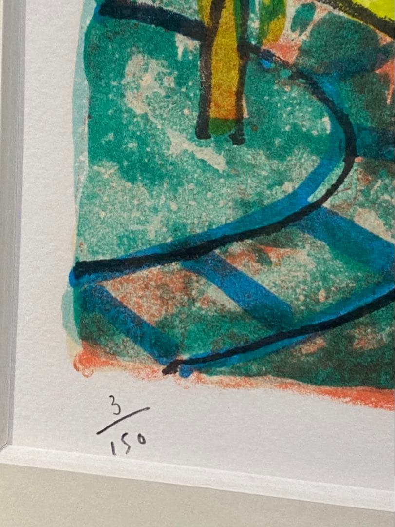 ポールアイズピリ リトグラフ ポンヌフ 直筆サイン 限定150部 12号