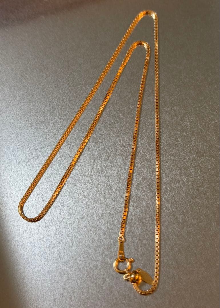 6.1g K18ネックレス ベネチアンチェーン 1.3mm ピンクゴールド PG